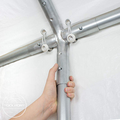 TOOLPORT party tent gazebo 3x6 m in White PE sheet 350 N waterproof UV pRedection marquee garden tent