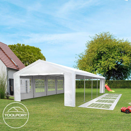 TOOLPORT party tent gazebo 3x6 m in White PE sheet 350 N waterproof UV pRedection marquee garden tent