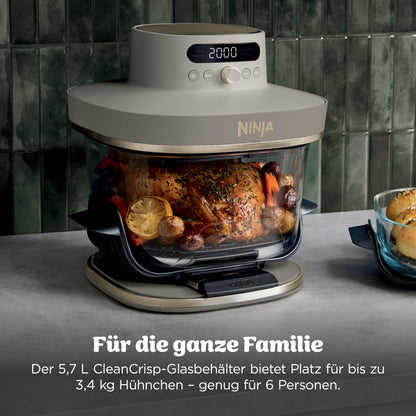 Ninja CRISPi per XL Glas-air fryer air fryer, Stone Gold, AS090EUSD