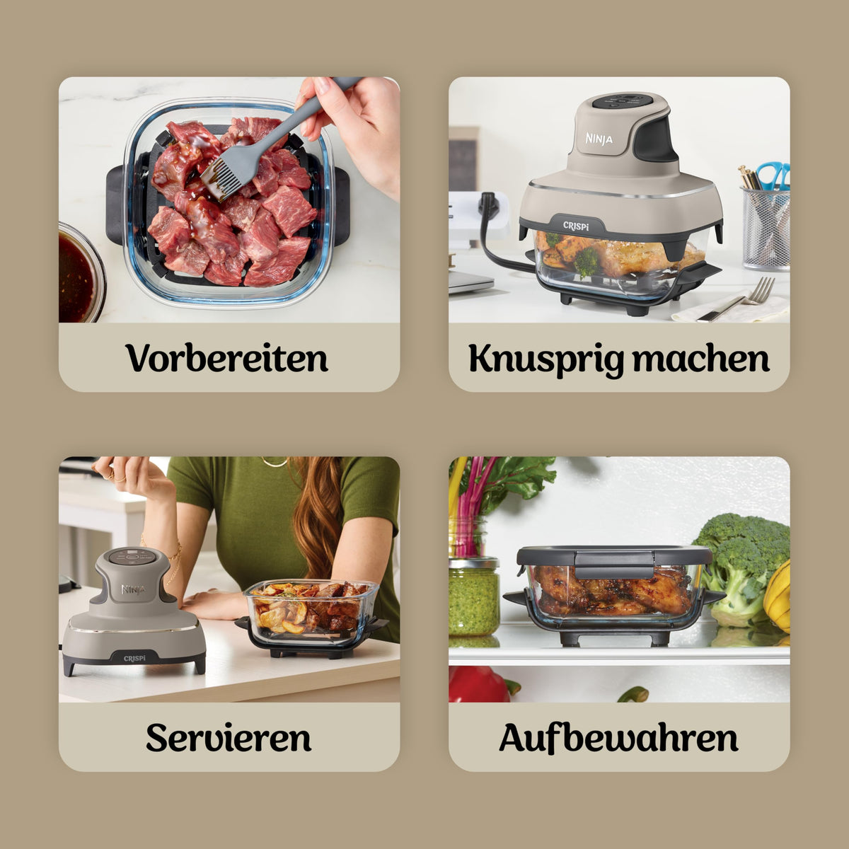 Ninja CRISPi portable Air Fryer air fryer, 3,8 l, Stone FN101EUST