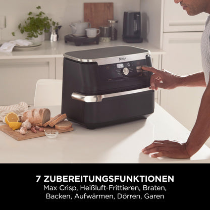 Ninja Foodi FlexDrawer Dual zone air fryer, Black AF500EU