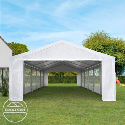 TOOLPORT party tent gazebo 3x6 m in White PE sheet 350 N waterproof UV pRedection marquee garden tent