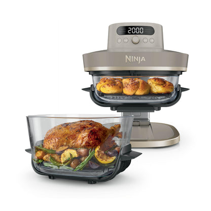 Ninja CRISPi per XL Glas-air fryer air fryer, Stone Gold, AS090EUSD