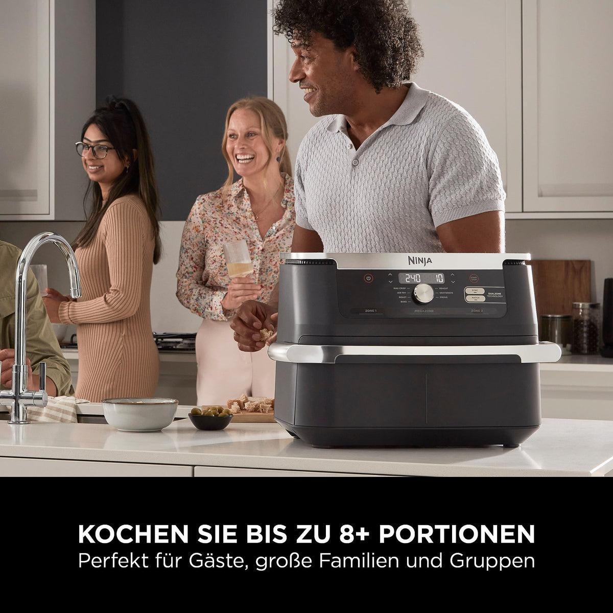 Ninja Foodi FlexDrawer Dual zone air fryer, Black AF500EU