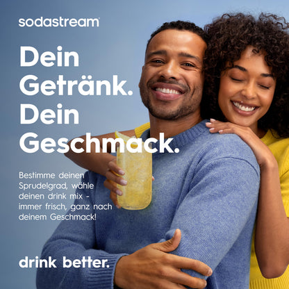 SodaStream CRYSTAL 3.0 sparkling water maker - 2x 0,7L glass carafe & CO₂ cylinder