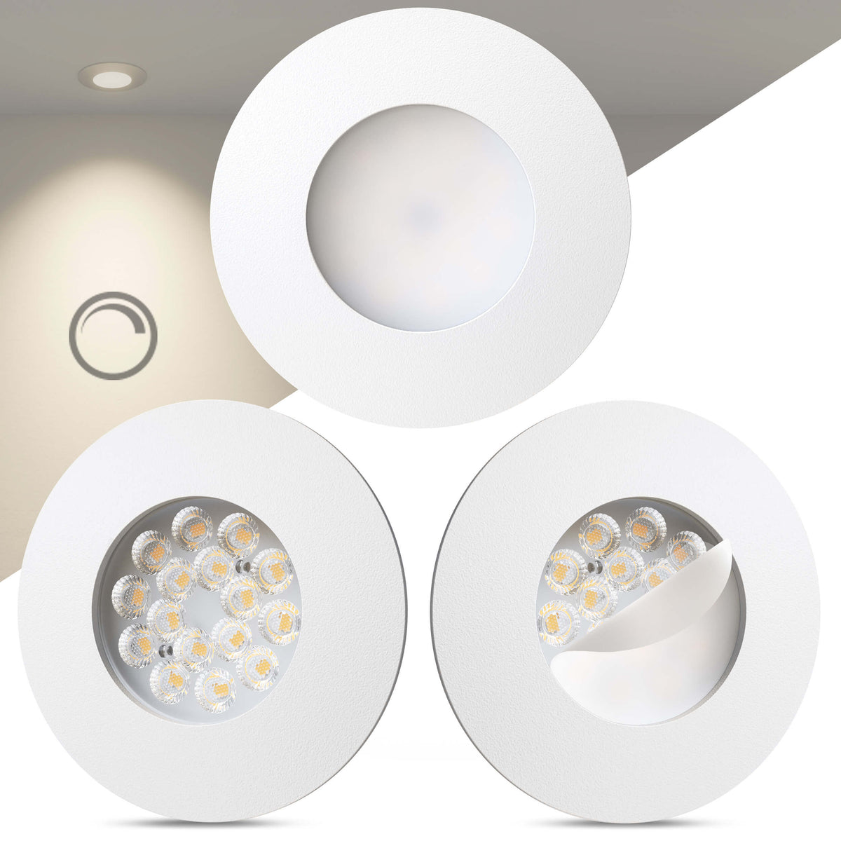 LED Einbaustrahler Dimmbar White-Matt I DA-Serie