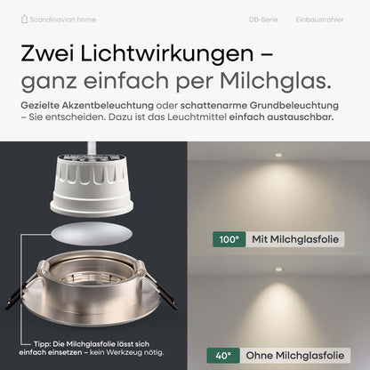 LED Einbaustrahler Dimmbar Schwenkbar Aluminium I DB-Serie