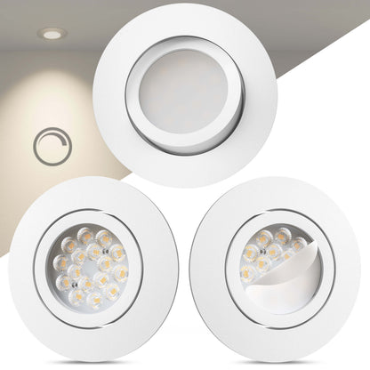 LED Einbaustrahler Dimmbar Schwenkbar White-Matt I DB-Serie