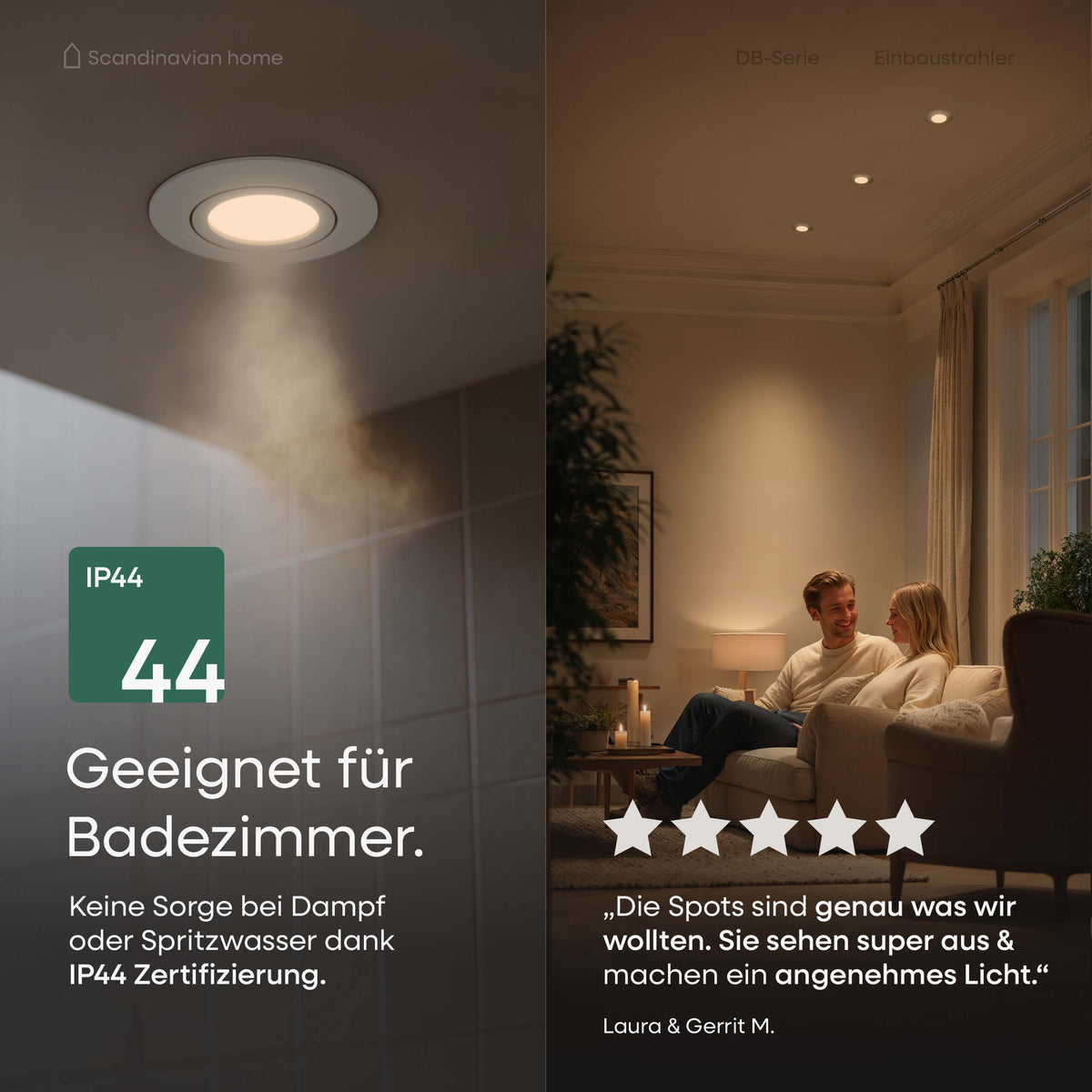 LED Einbaustrahler Dimmbar Schwenkbar White-Matt I DB-Serie